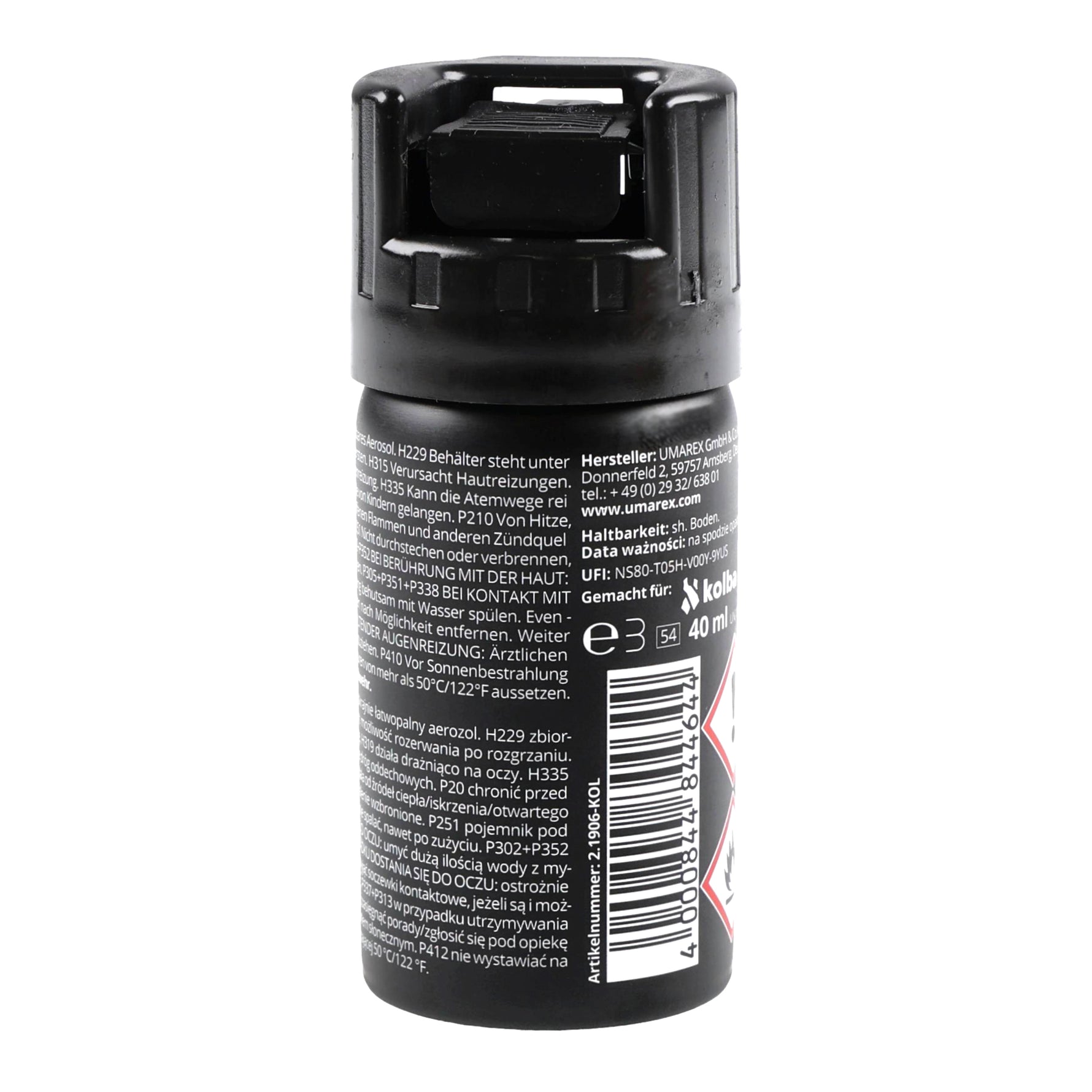 Gaz pieprzowy Achtung eXtrem Jet 15% OC 40 ml + 2 chusteczki dekontaminacyjne