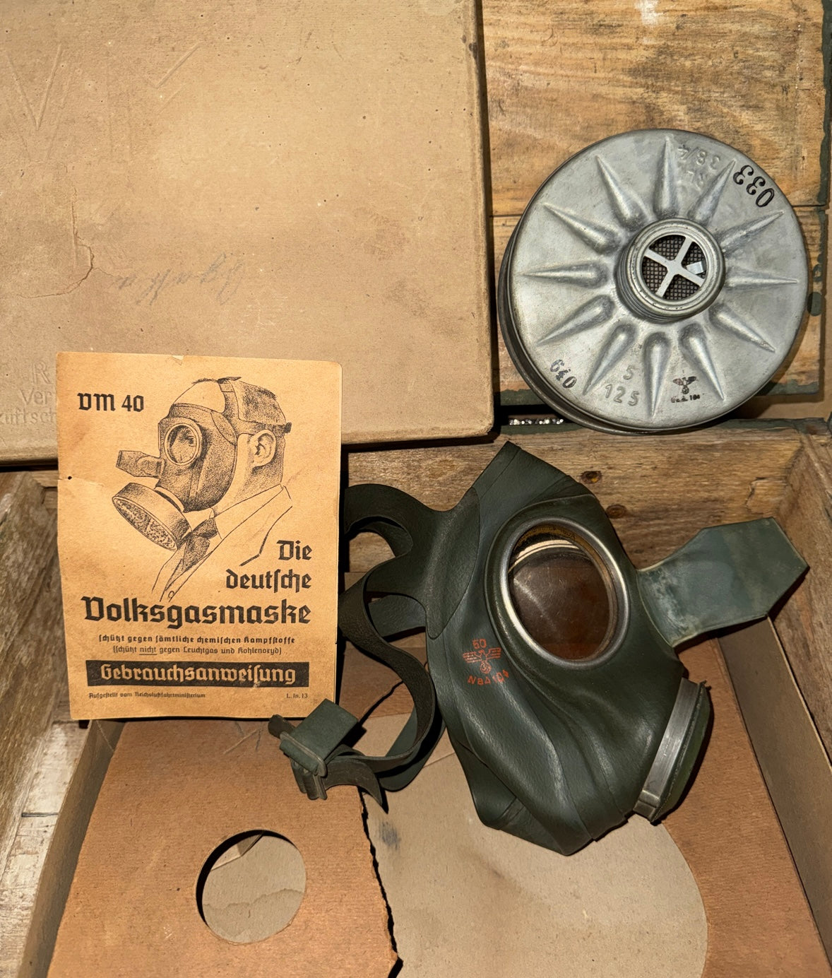 Maska Volkgasmaske VM40 - ZESTAW