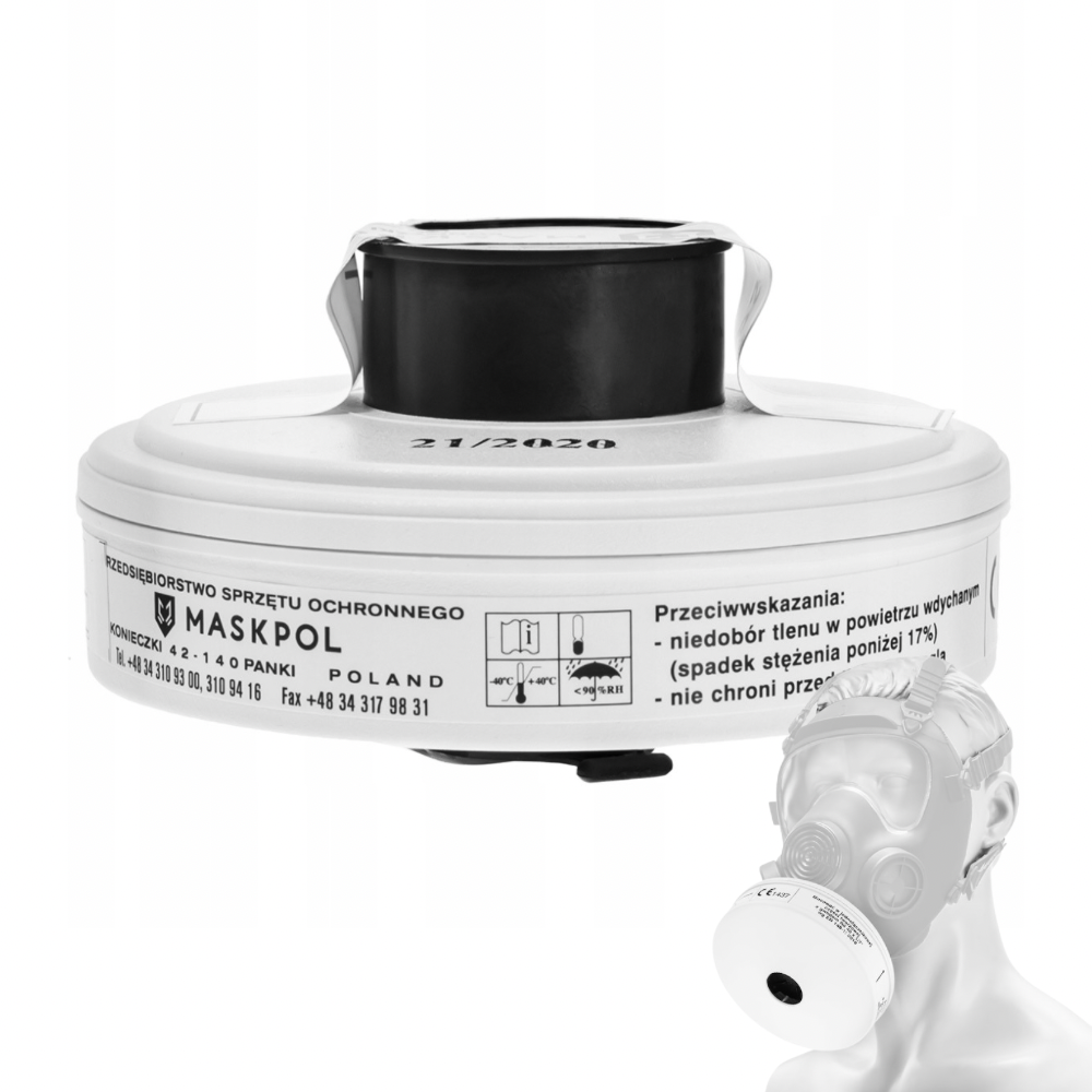 Filtr Maskpol F 21/80-P3 do Maski Przeciwgazowej Standard NATO 40mm