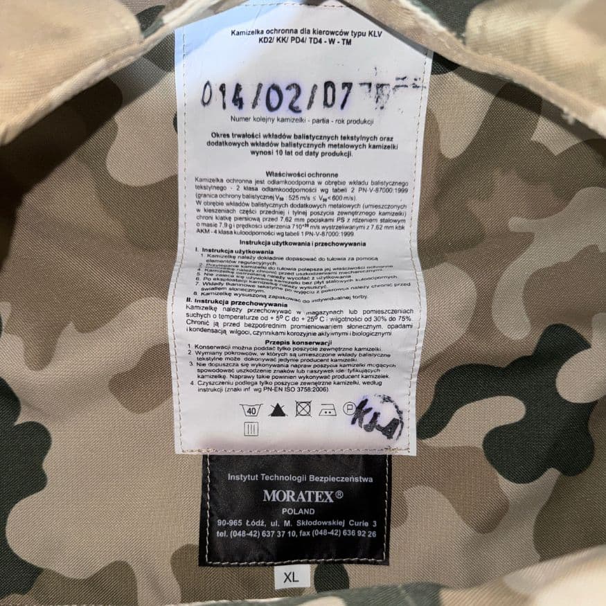 Kamizelka kuloodporna wz.93 Desert KLV – Wojsko Polskie
