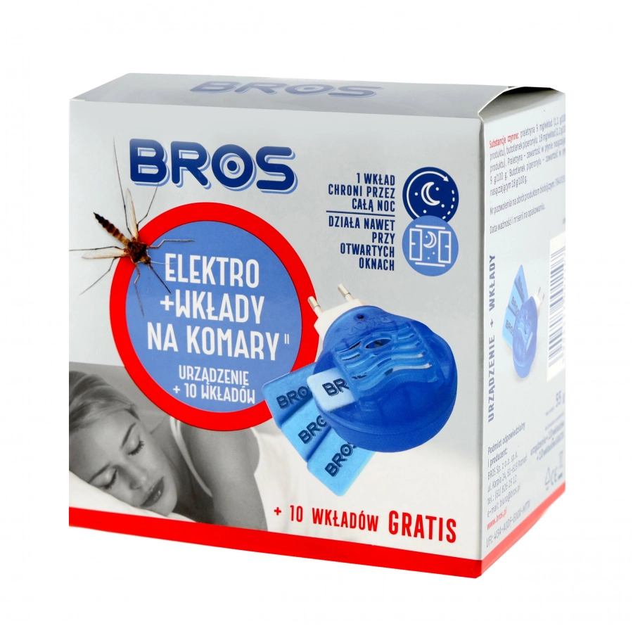Bros Elektro z 10 wkładami na komary