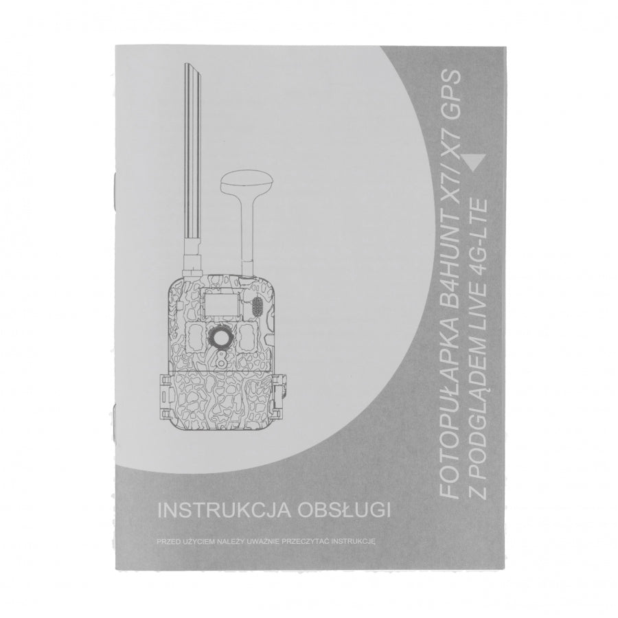 Fotopułapka B4Hunt X7 GSM 4G GPS LIVE 14MP 2.7K IR 940nm + panel solarny + karta 32GB