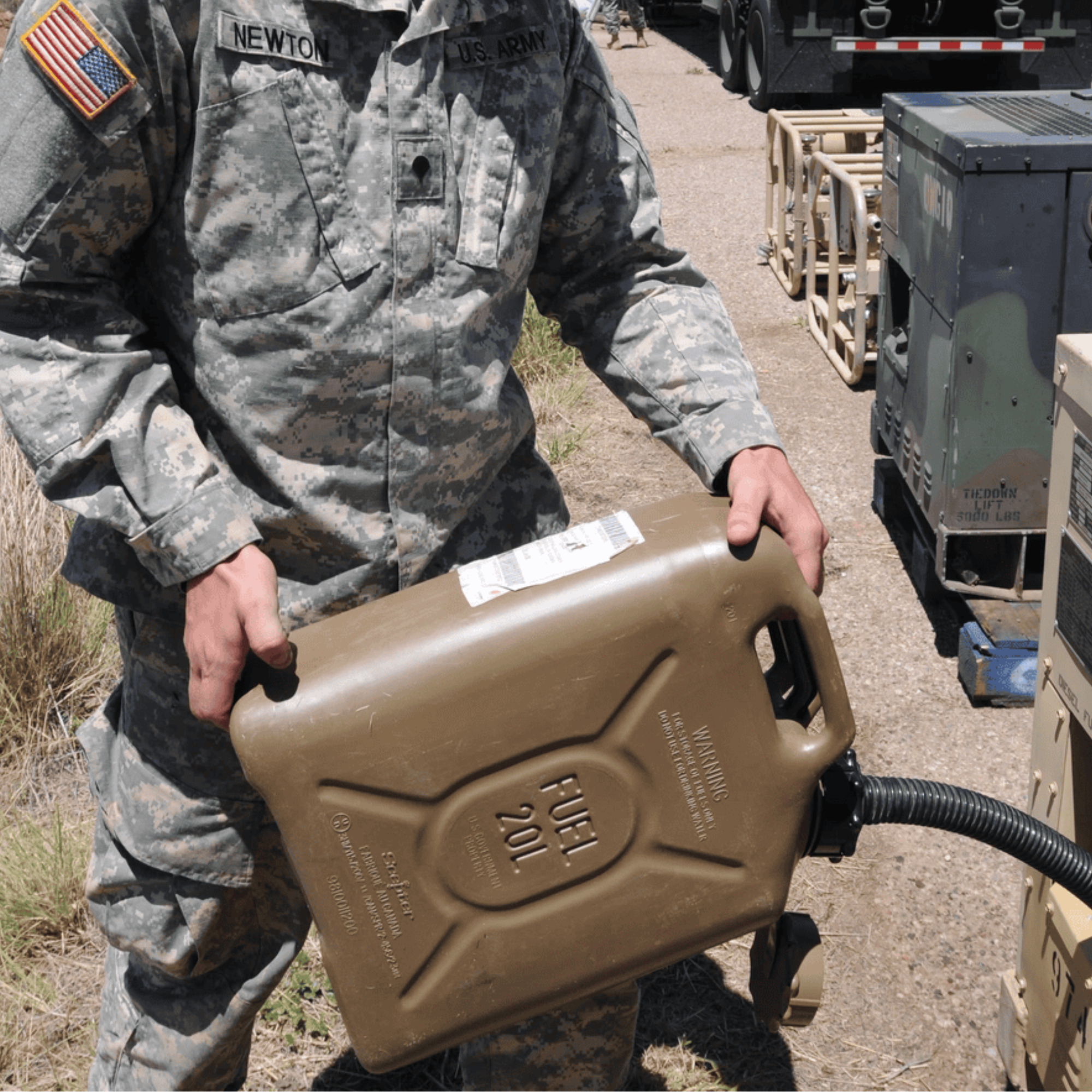 Kanister US ARMY 20 L Scepter, paliwo JP8 Diesel Abrams