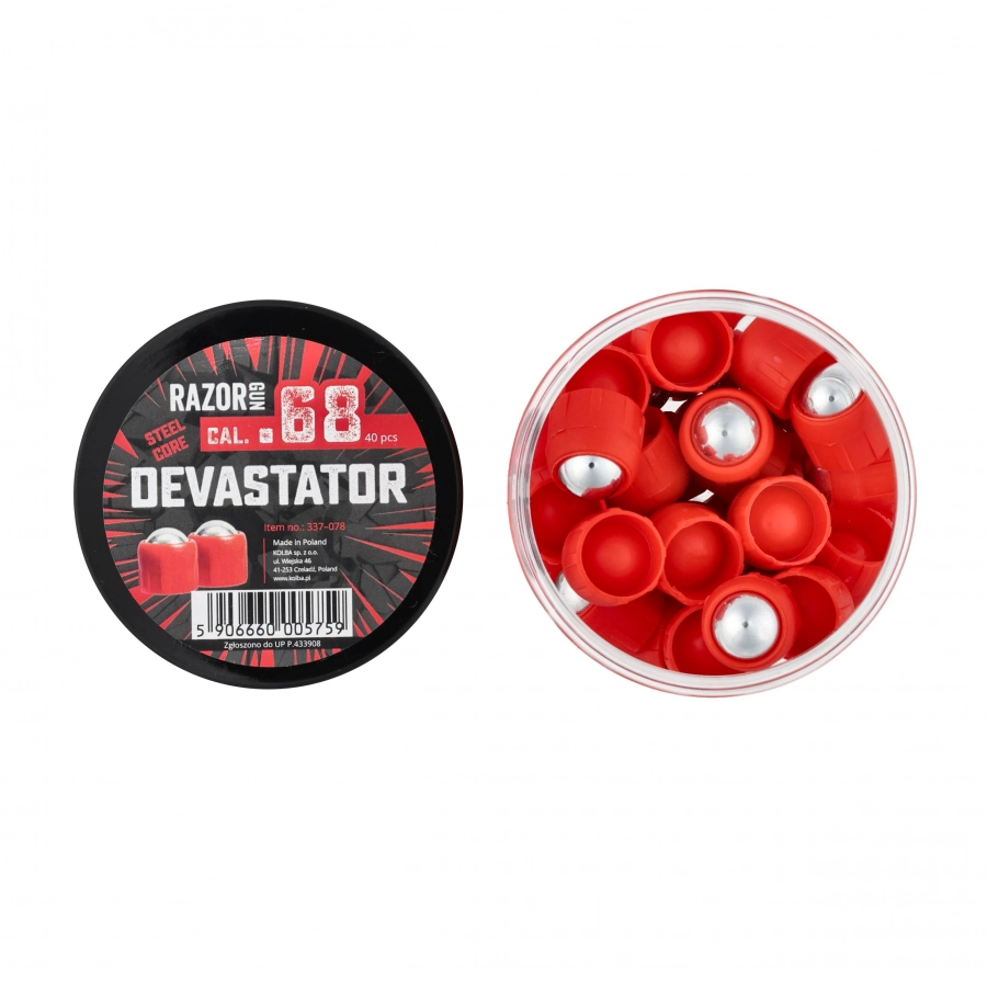 Kule metalowe RGun Steel Core Devastator kal. .68 / 40 szt. do Umarex T4E HDS 68