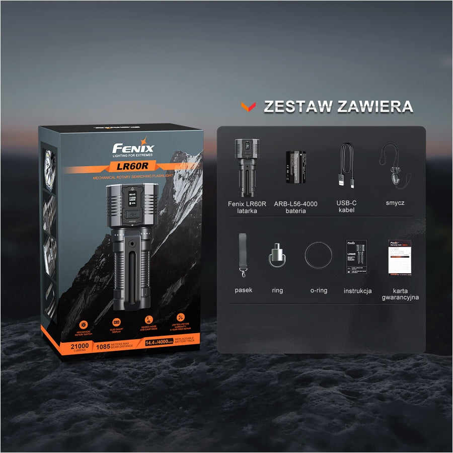 Latarka Fenix LR60R 21000 Lm 1085 M USB-C