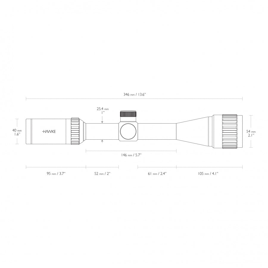 Luneta Hawke Vantage 4-12x40 Mil Dot AO