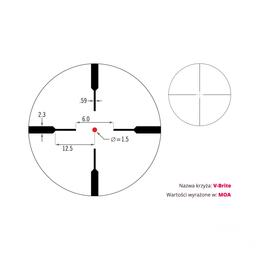 Vortex Optics Crossfire II 1-4x24 30 mm V-Brite