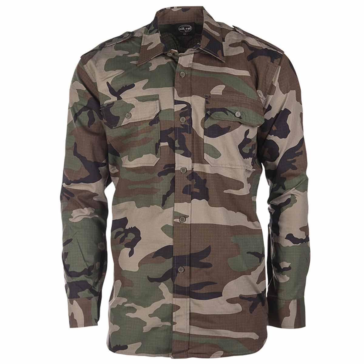 Koszula Mil-Tec RipStop Long Sleeve Woodland