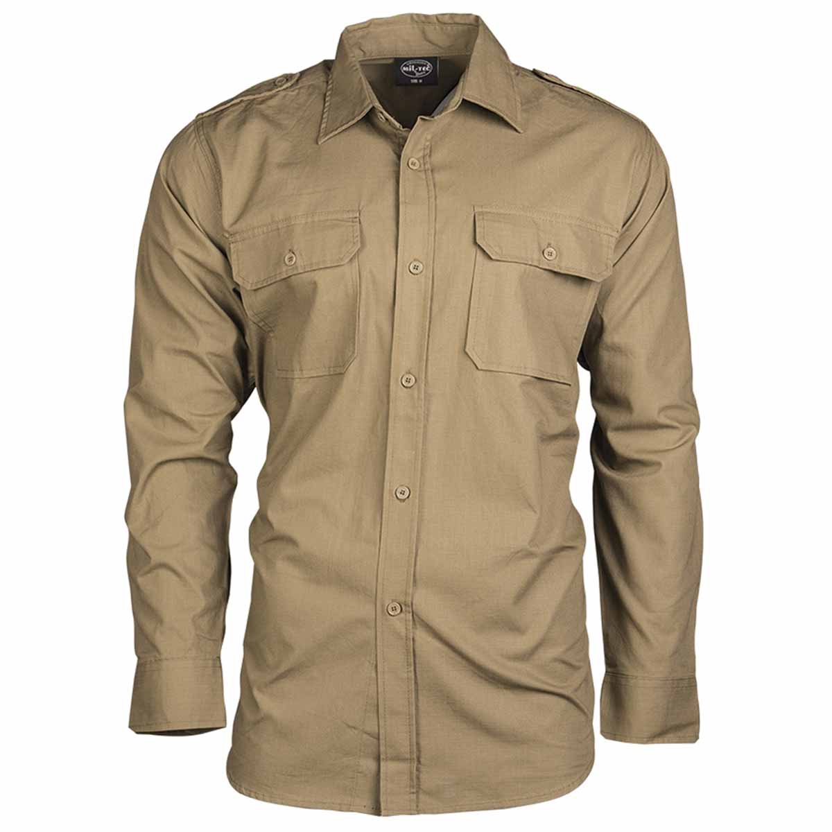 Koszula Mil-Tec RipStop Long Sleeve Coyote