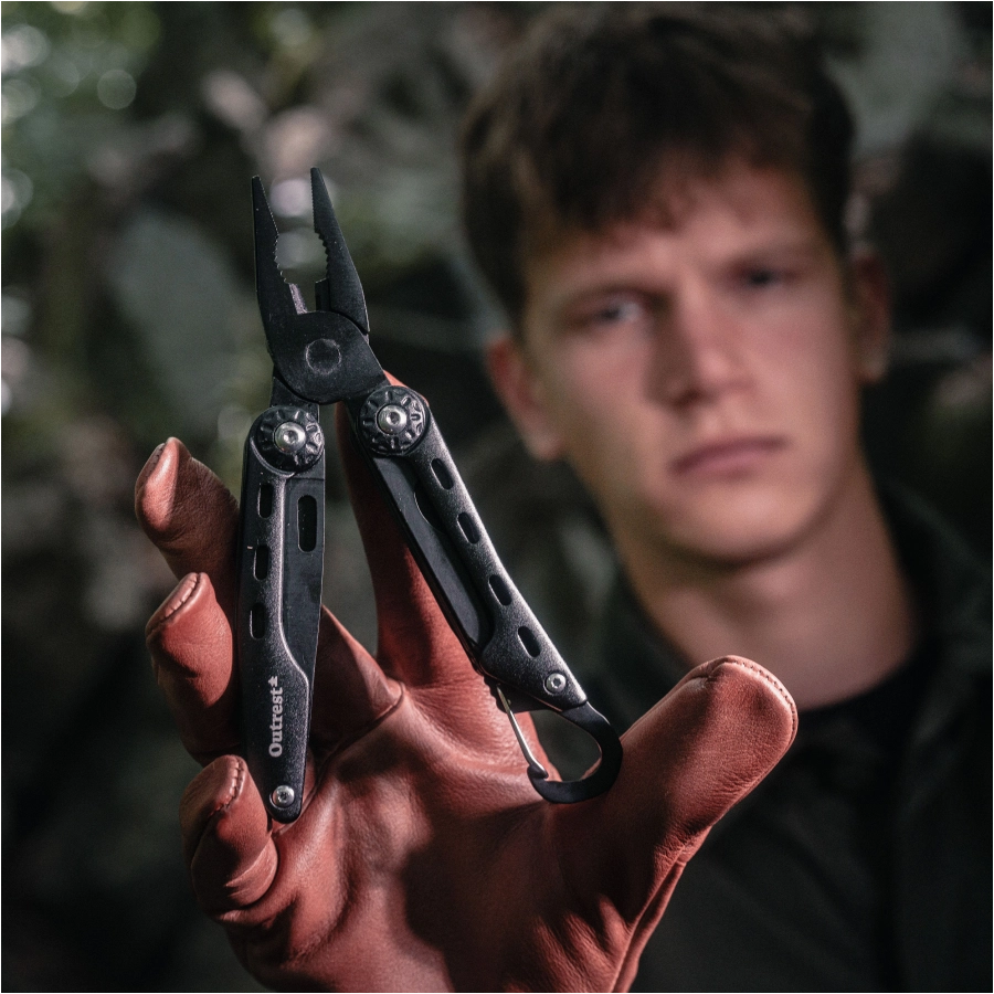 Outrest Trekker — multitool 8 narzędzi czarny
