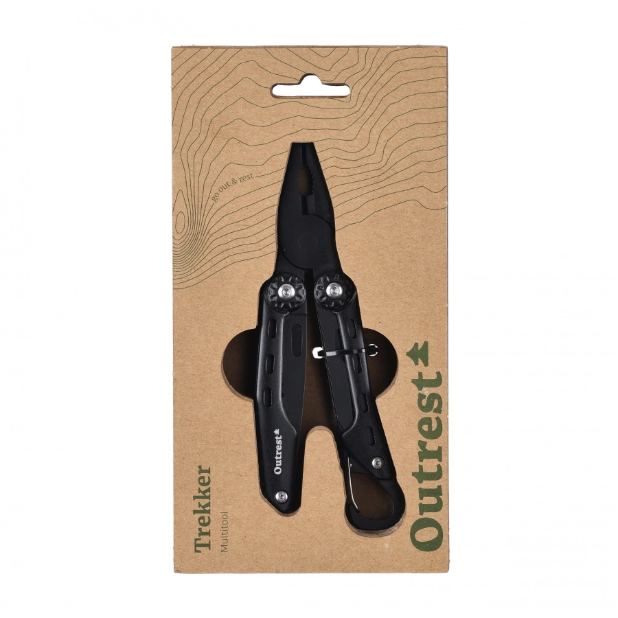 Outrest Trekker — multitool 8 narzędzi czarny