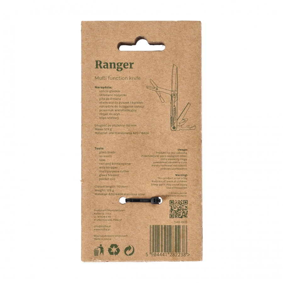 Outrest Ranger — nóż wielofunkcyjny multitool