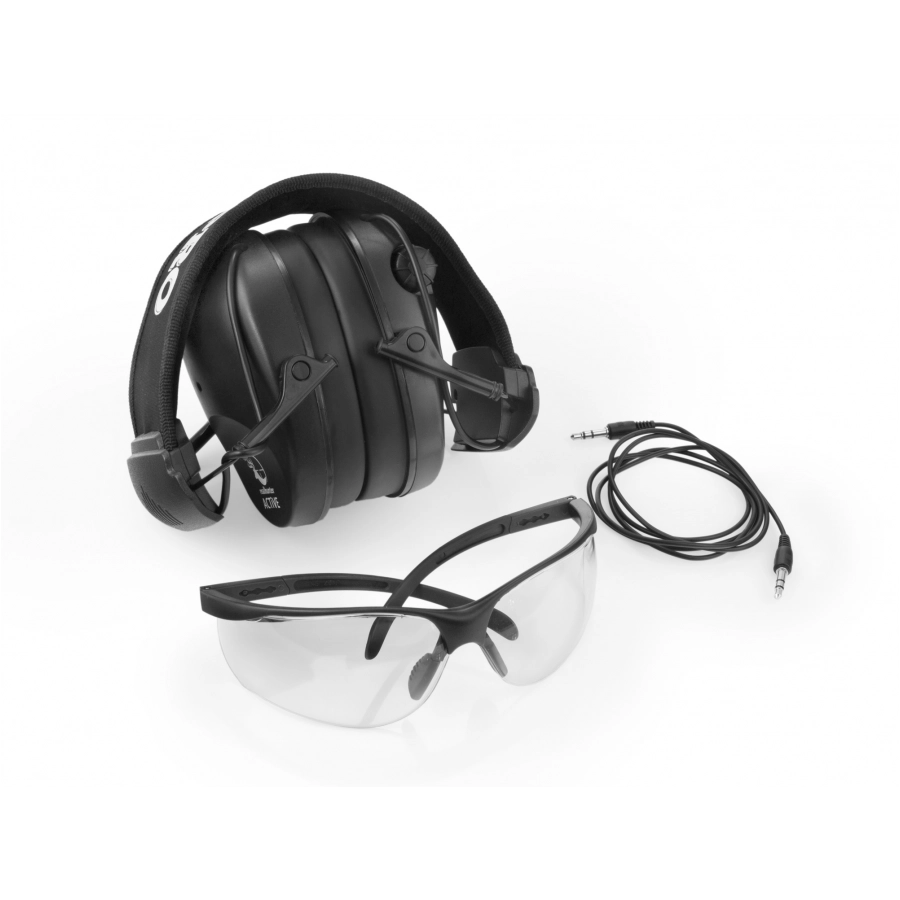 Ochronniki słuchu aktywne RealHunter ACTiVE Pro czarne + okulary