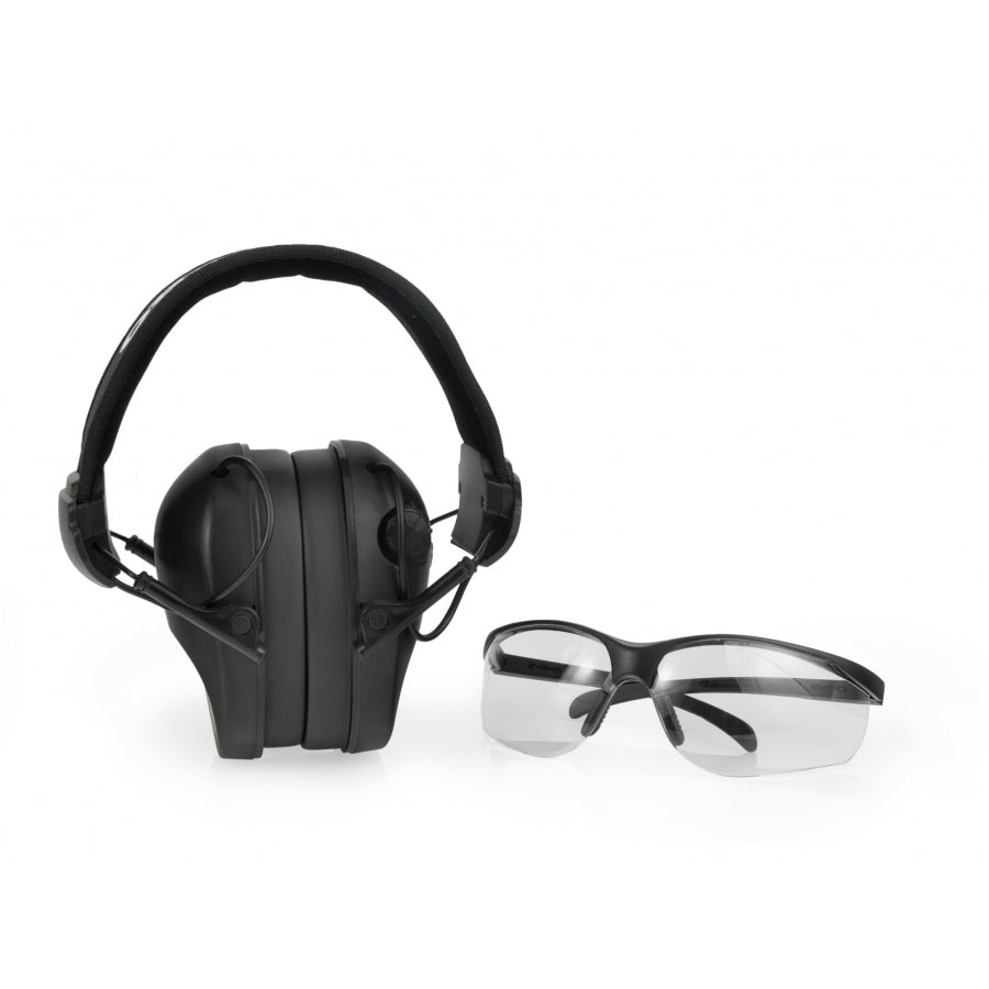 Aktywne ochronniki słuchu RealHunter ACTIVE Pro + okulary ochronne