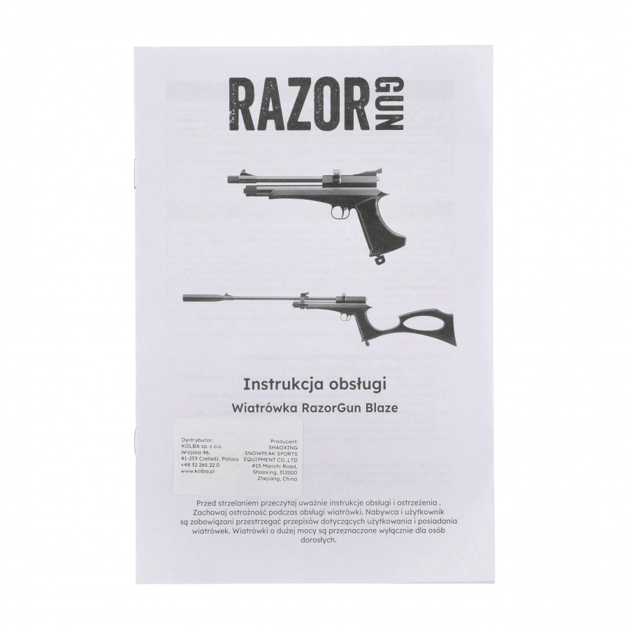 RGun Blaze 4,5 mm CO2 — pistolet/karabinek 2w1