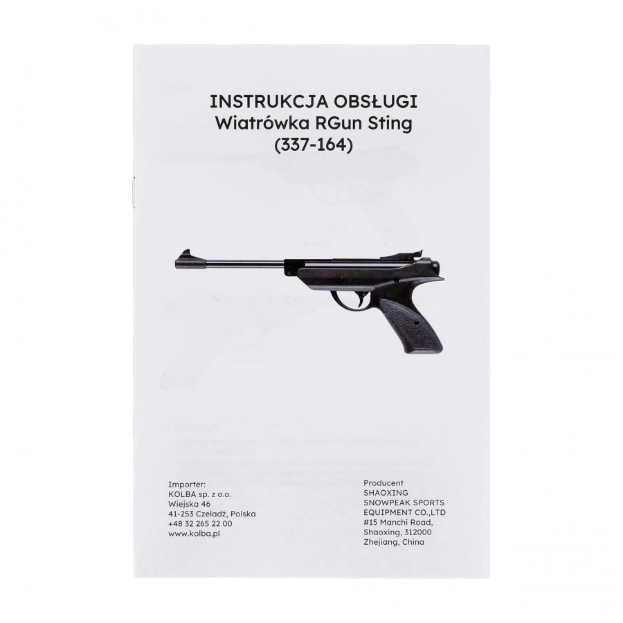 Pistolet wiatrówka RGun Sting 4,5 mm