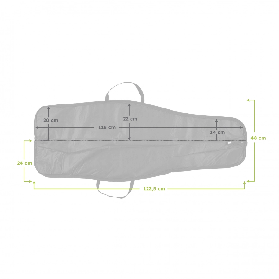 NN Pokrowiec soft 120 cm 1 kieszeń czarny