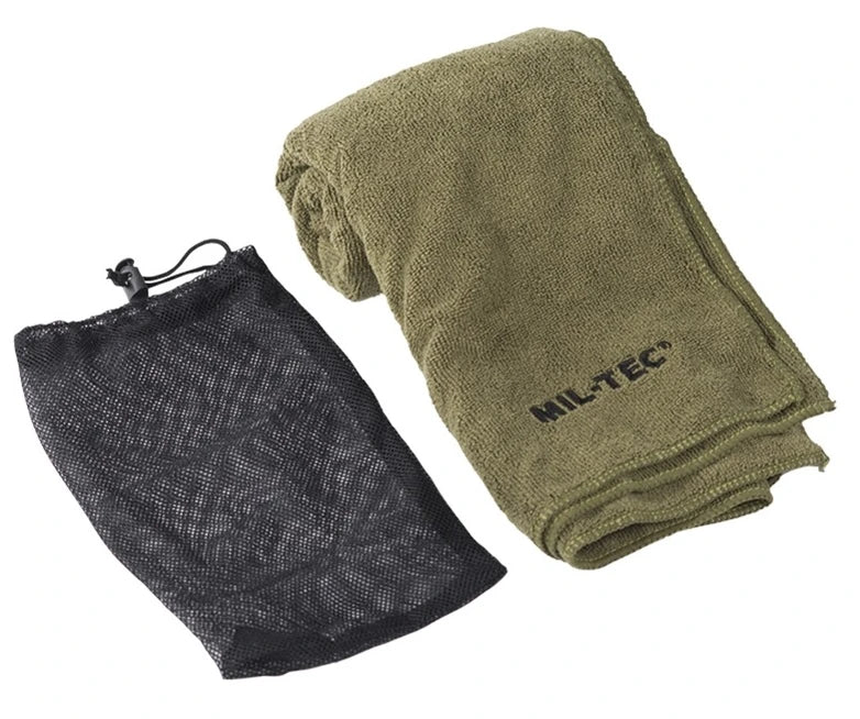 Ręcznik szybkoschnący 120x60 mikrofibra zielony Mil-Tec 16011111
