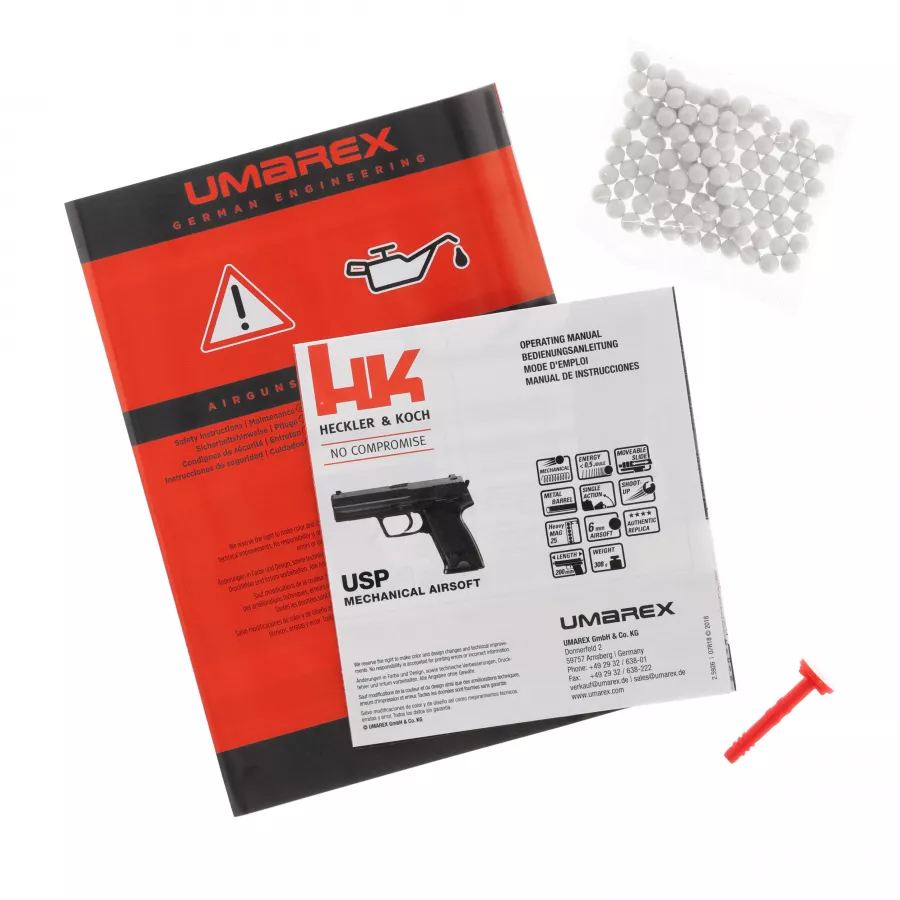 Heckler&Koch USP 6 mm – sprężynowa replika ASG