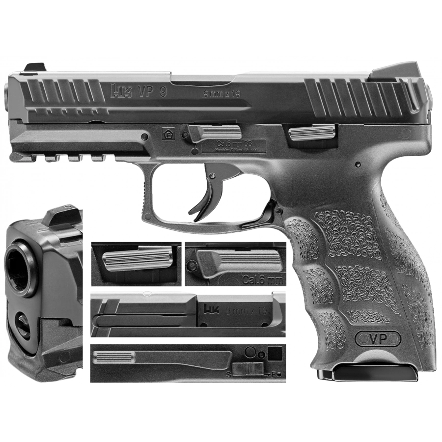 Heckler&Koch VP9 GBB 6 mm CO2 — replika pistolet ASG