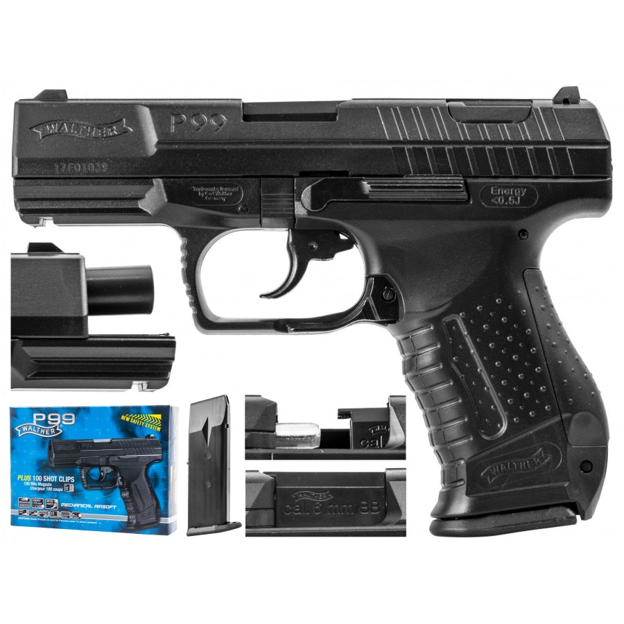 Walther P99 replika pistoletu ASG 6 mm sprężynowa (Hop-Up)