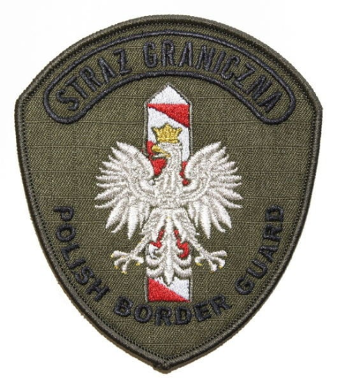 Naszywka Straż Graniczna Polish Border Guard Oliwkowa