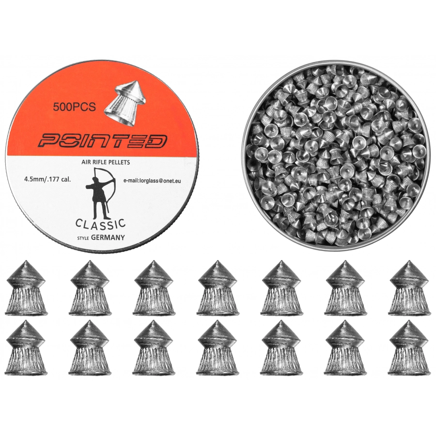 Lorglass Śrut diabolo Classic Pointed Boxer 4,5 mm 500 szt. molet