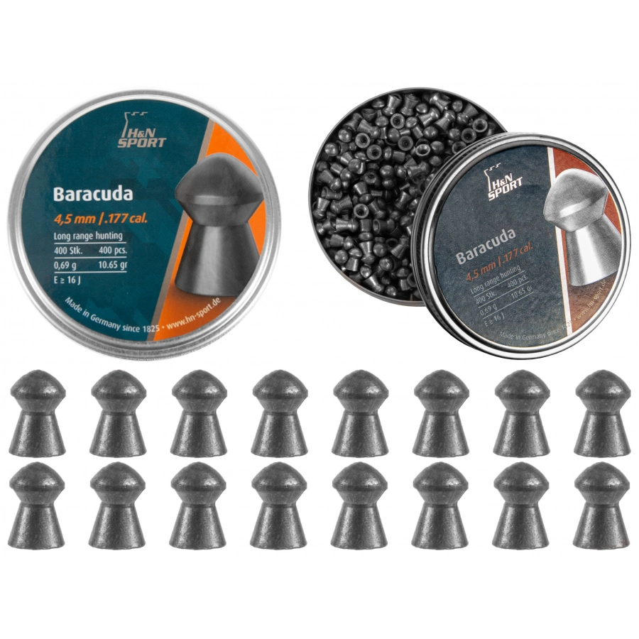 Śrut diabolo H&N Baracuda 4,5 mm 400 szt.