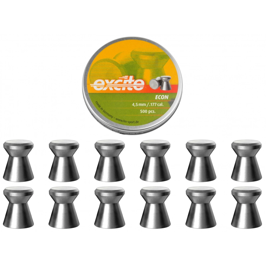 Śrut diabolo H&N Excite Econ Glatt II 4,5 mm 500 szt.