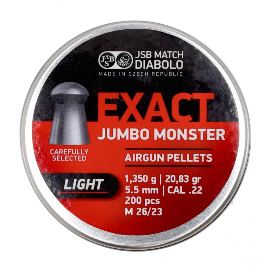 JSB Match Diabolo Exact Jumbo Monster Light 5,52 mm, 200 szt.