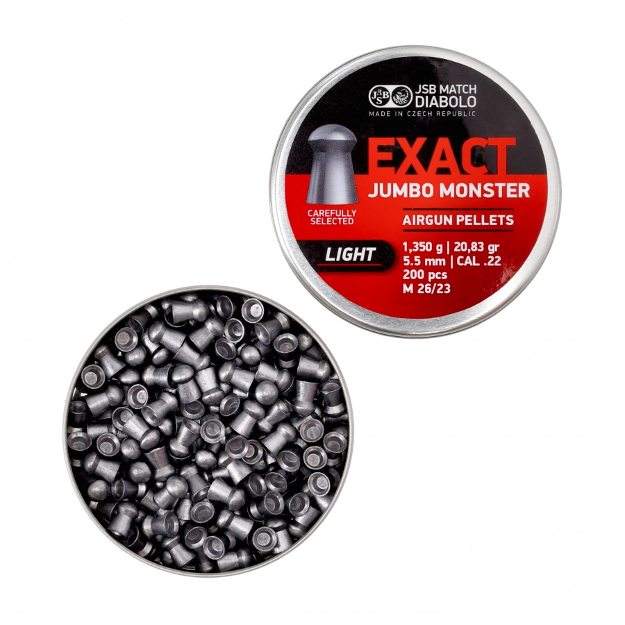 JSB Match Diabolo Exact Jumbo Monster Light 5,52 mm, 200 szt.