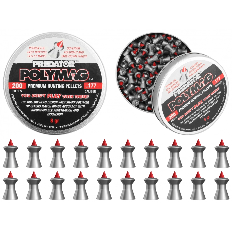 Śrut diabolo JSB Match Diabolo Polymag Predator 4,50 mm 200 szt.
