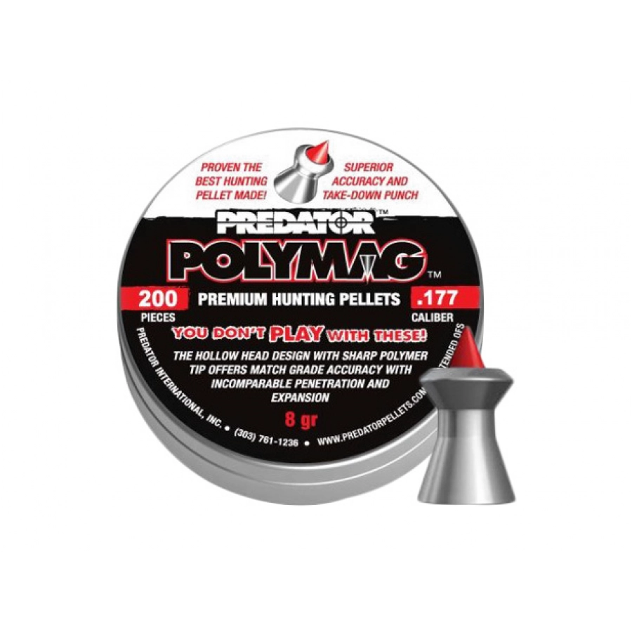 Śrut diabolo JSB Match Diabolo Polymag Predator 4,50 mm 200 szt.