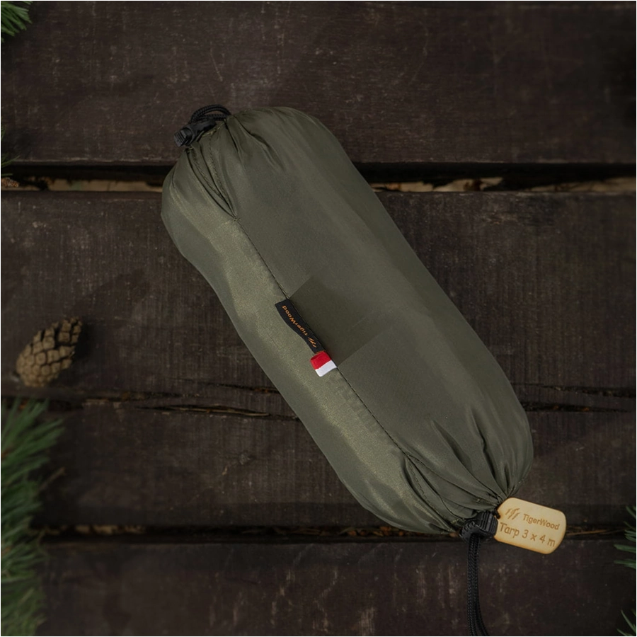 TigerWood Tarp T2 3x4, oliwkowo/czarny