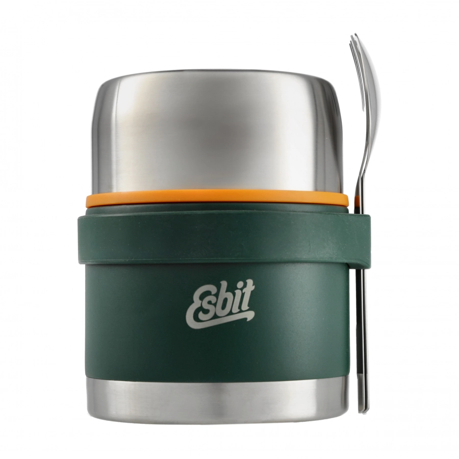 Esbit Classic Food Jug 0,5 l Forest Green z zestawem sztućców