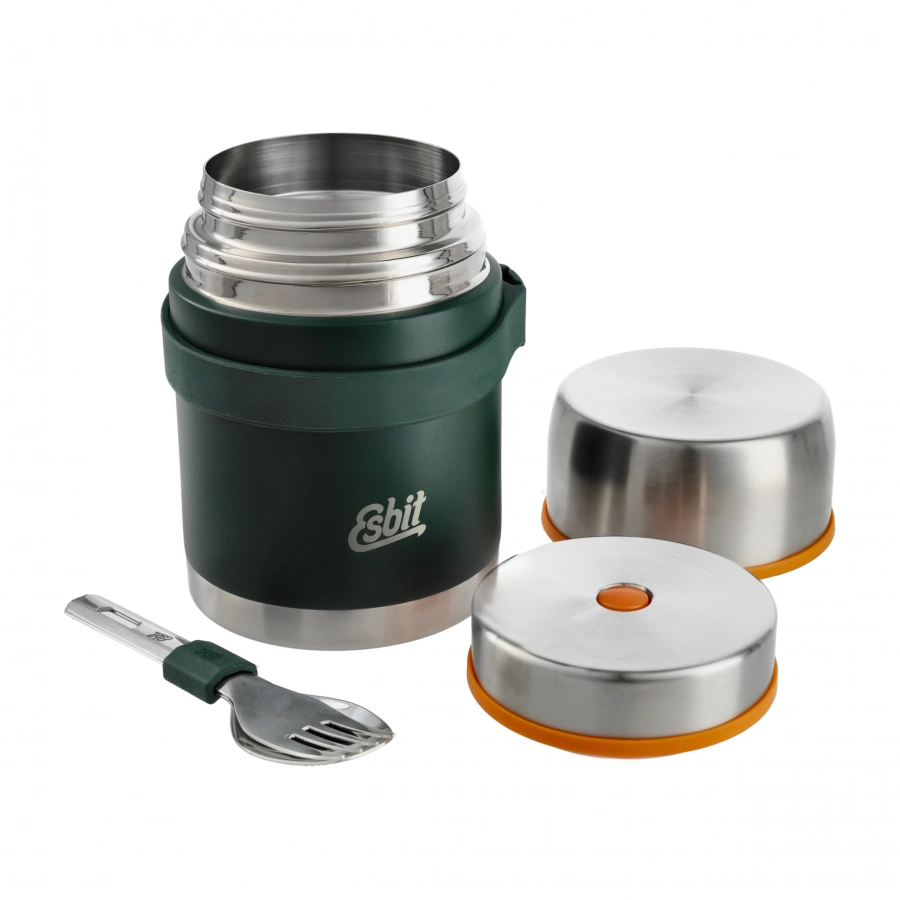 Termos Esbit Classic Food Jug z zestawem sztućców 0,75 l forest green