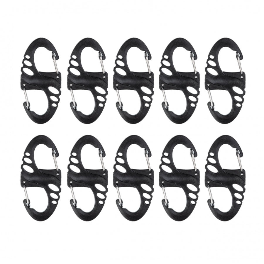 Zestaw karabińczyków Mil-Tec S-Hook Black – 10 szt.