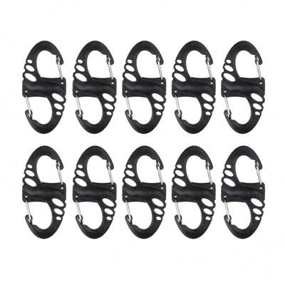 Zestaw karabińczyków Mil-Tec S-Hook Black – 10 szt.