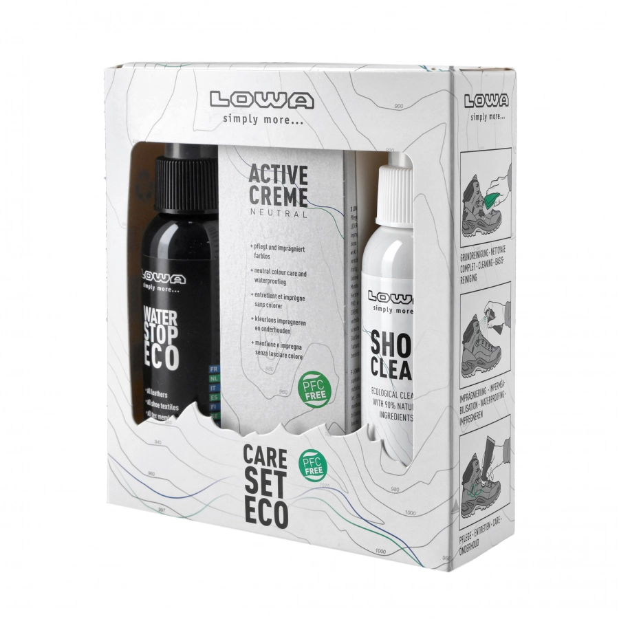 LOWA Care Set Eco — zestaw do pielęgnacji obuwia (100 ml + 75 ml + 100 ml)